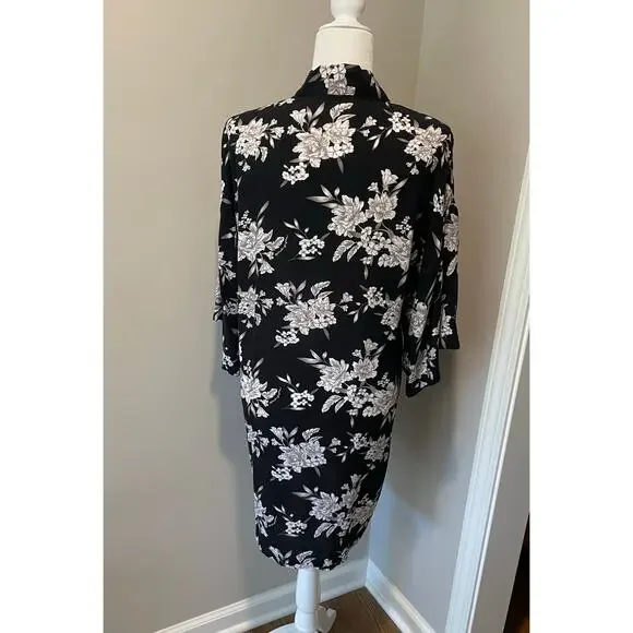 Spiritual Gangster Maya Floral Tie Front Kimono Cover-Up Sz One Size Versatile - Picture 6 of 14